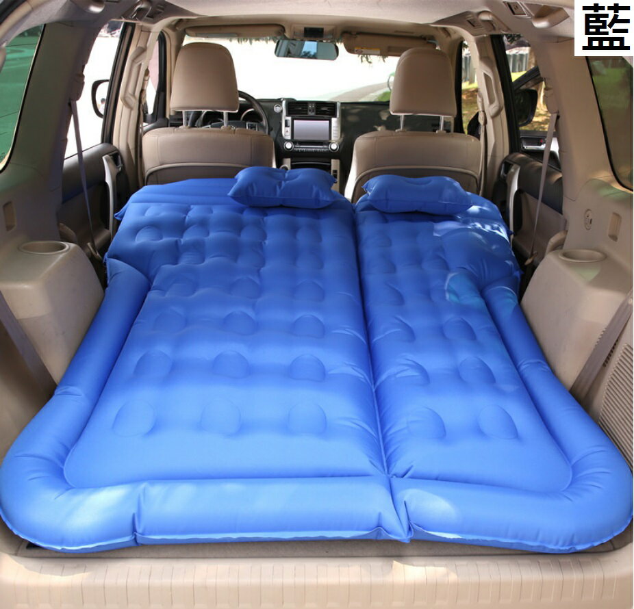 【休旅車充氣床】送枕頭+電動打氣機+收納袋 植絨分體 點菸孔充氣 車用 後座後排充氣墊 旅行床 車震床墊 車用充氣床 9