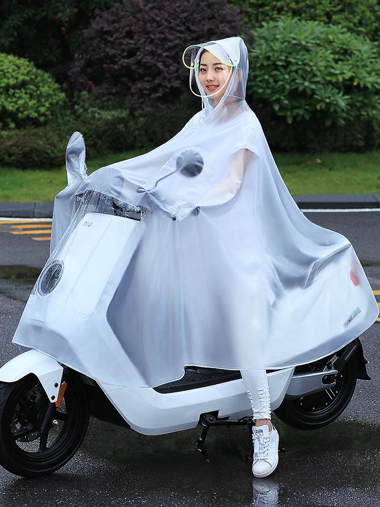 雨衣后視鏡可開口透明雨批單人女士成人騎行電瓶車電車騎車雨披