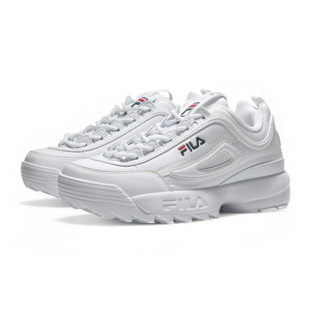 【蛇年最高折233】FILA 休閒鞋 DISRUPTOR 全白 復古 增高 老爹鞋 女 4C608Y121