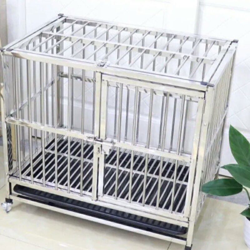 【超多款式咨詢客服】不銹鋼可拆卸狗籠中型犬狗籠子帶廁所方管室內小型帶廁所寵物金屬 3
