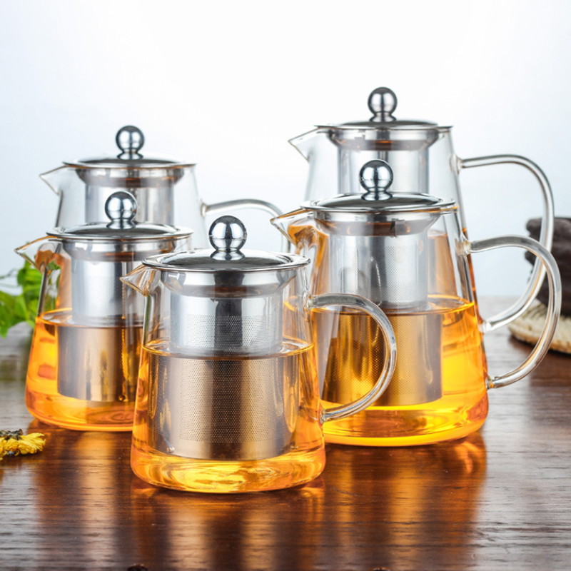 耐高温玻璃茶具 不鏽鋼過濾泡茶壺 茶具 玻璃茶壺