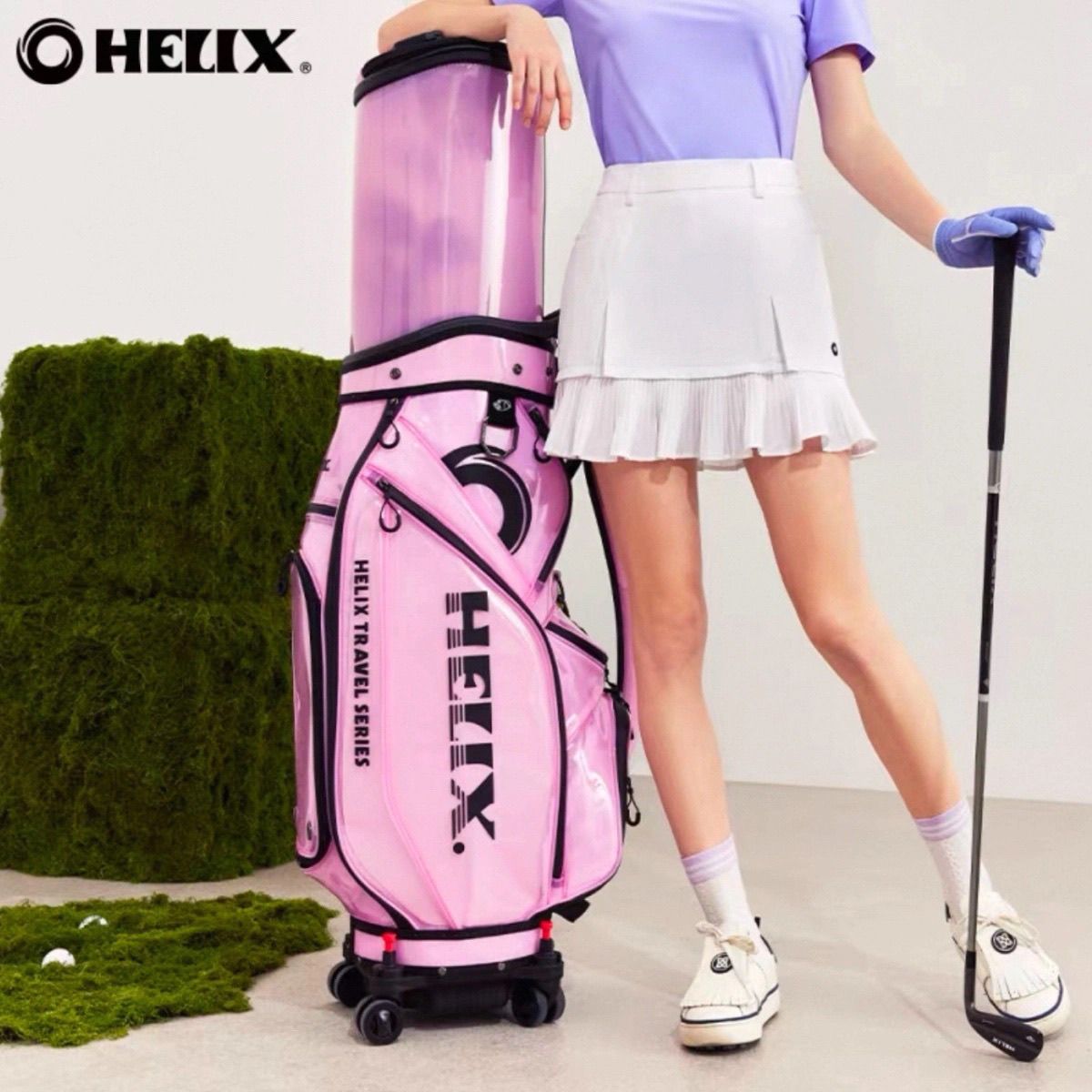 HELIX喜力克斯出色防水抗汙易清潔TPU高爾夫航空球包清新色系