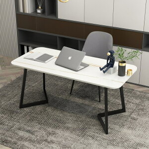 北歐簡易巖板辦公桌設計師辦公室極簡單人電腦桌民宿公寓家用書桌