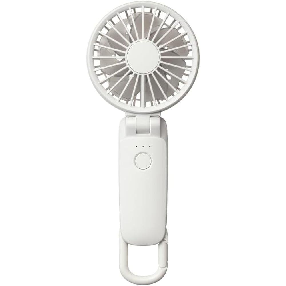 【日本代購】RHYTHM 9ZF040RH04 便攜風扇｜手持｜掛頸｜桌面三用｜五檔風速｜USB-C 充電｜灰白色