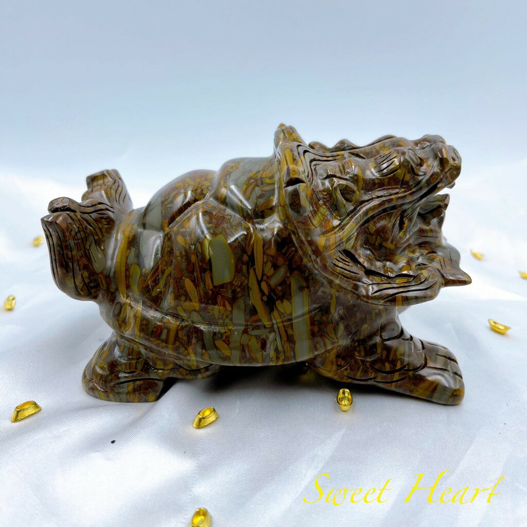 Sweet Heart 田芯開運精選 💯 天然 女媧石 女媧石龍龜 龍龜 一對 聚財陣宅 福氣長壽 贈五帝綁飾 含開光 3