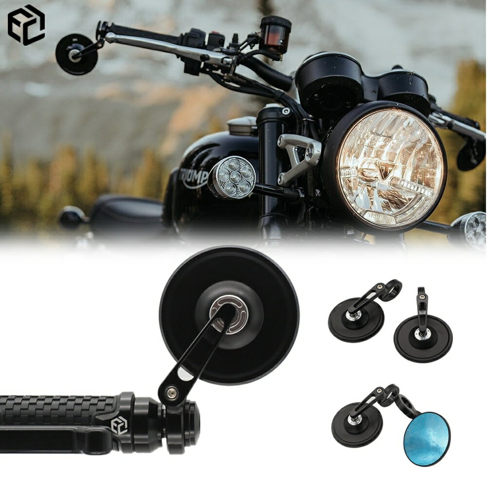 適用於凱旋 Bonneville T120 T100 Trident 660 端子鏡 手把鏡 CNC鋁合金 機車後照鏡