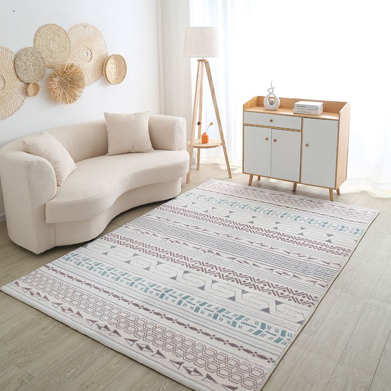 仿羊絨地毯客廳現代簡約民宿波西米亞摩洛哥臥室沙發茶幾家用地毯