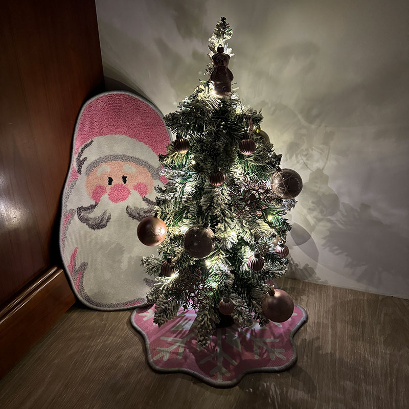 粉色聖誕老公公地墊 桌墊 餐墊 粉色聖誕節 網紅拍照超出片 耶誕氛圍感 聖誕節交換禮物 9