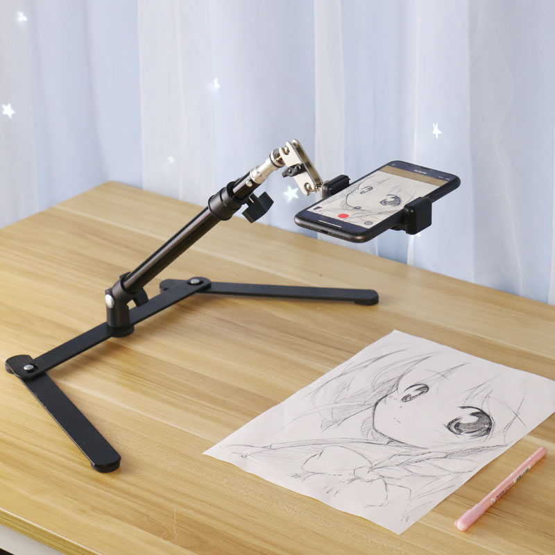 手機掃描支架穩定器拍攝多功能專業俯拍桌面延伸可調節萬向支撐架
