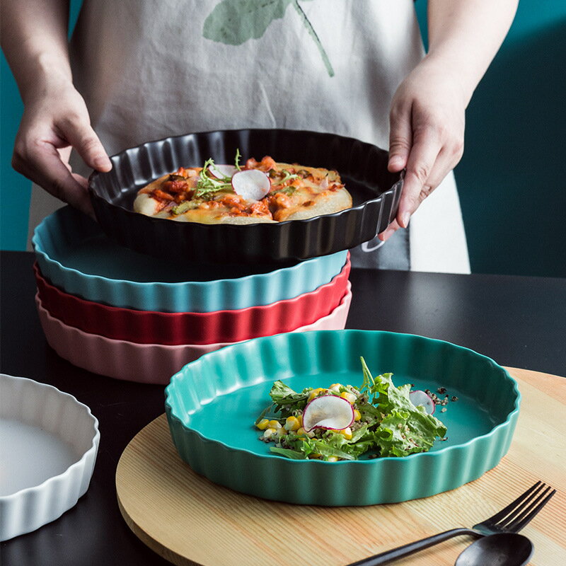 盤子菜盤家用西餐盤水果盤創意可愛北歐網紅ins風沙拉盤飯盤湯盤