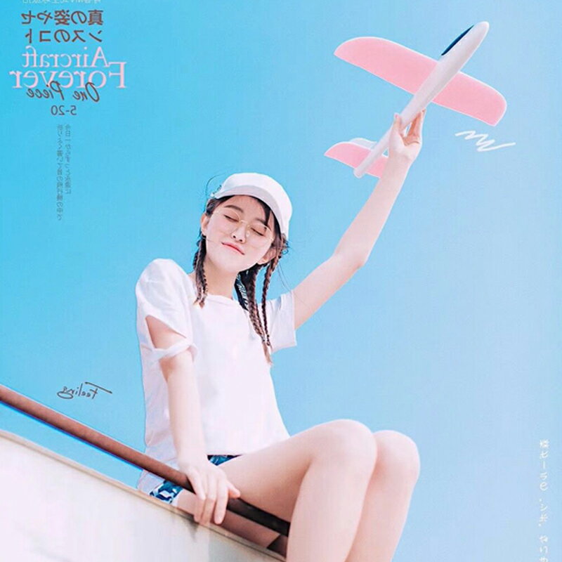 影樓寫真文藝外景創意兒童拍照道具旅拍婚紗攝影道具泡沫飛機模型