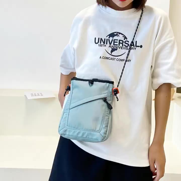 工裝小方包男女潮流韓版學生手機日系小清新斜挎帆布包流行女包【木屋雜貨】