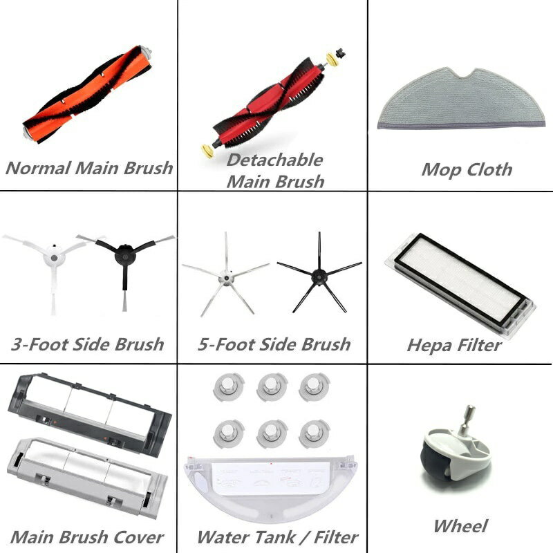 小米 石頭 小瓦 米家 掃地機器人 配件 耗材 邊刷 主刷 可拆主刷 滾刷 膠刷 毛刷 清潔刷 副廠 米家一代可用【博野家居】