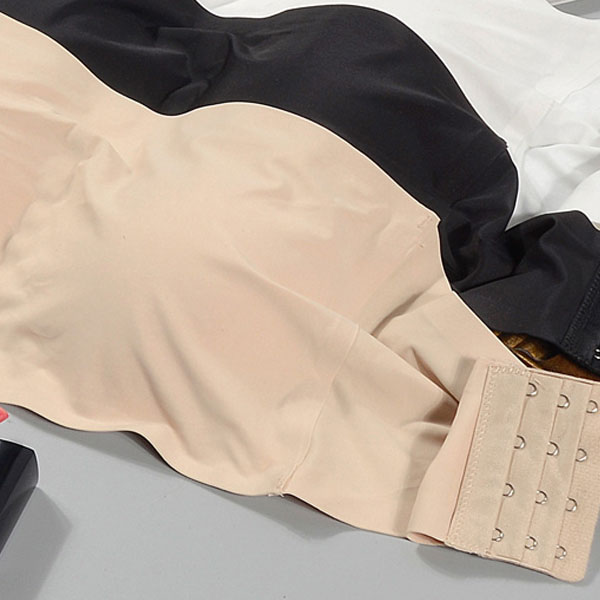 萊卡不滑落 小可愛 冰涼絲 平口 棉 胸圍可調 無痕內衣 爆乳 罩杯 胸墊可拆 一字領 露肩 黑白膚 ANNA S. 2