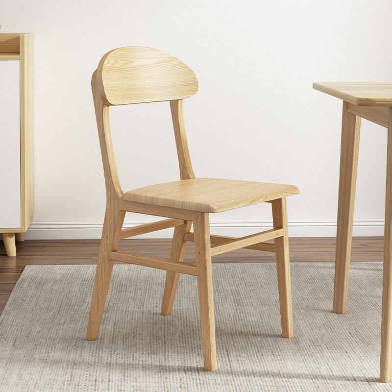 APP下單享點數9% 北歐實木餐椅簡約現代網紅椅子電腦椅凳子家用創意椅餐廳靠背椅