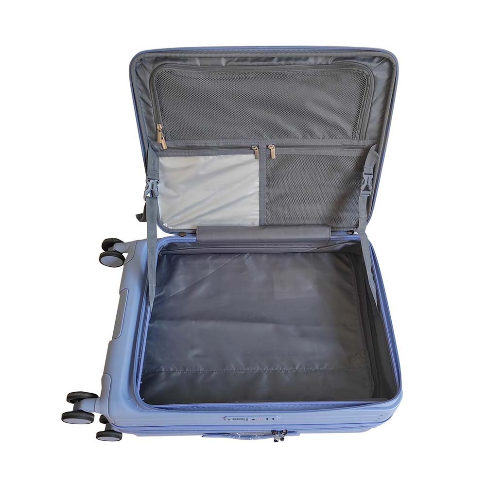 ~雪黛屋~BOTOLON 行李箱前開防爆加大拉鍊PC+ABS海關鎖360度飛機輪W272 4