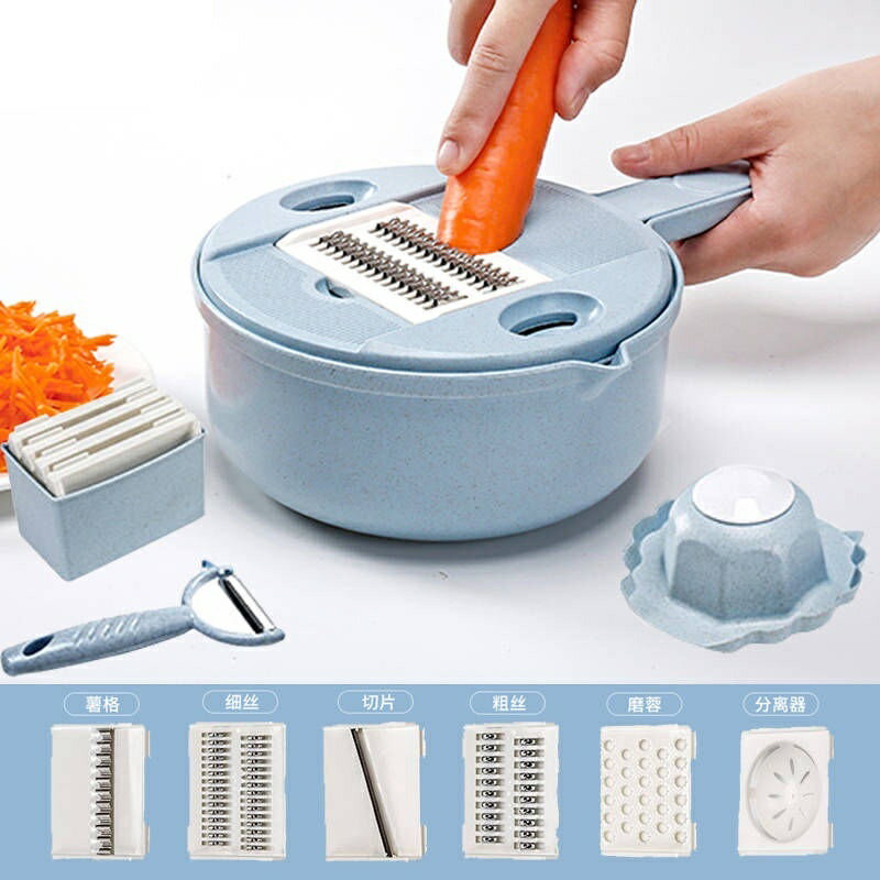 【防水】多功能刨絲器 擦絲器 蔬果器 切絲器 切片器 料理器 多功能擦絲器切片切蘿蔔絲廚房用品