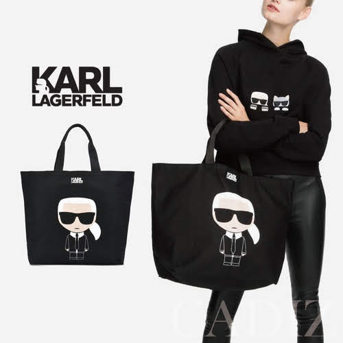 karl lagerfeld canvas tote bag