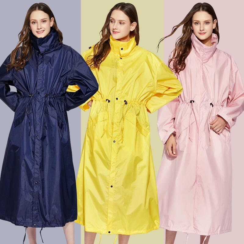 加長款女性時尚風衣式雨衣 連身雨衣 一件式雨衣 連身雨衣 徒步雨衣 機車雨衣 機車雨衣 輕盈透氣雨衣 輕便雨衣