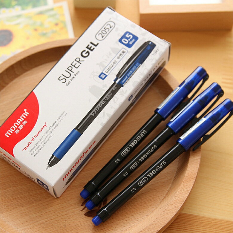 韓國 monami慕娜美 super gel 2052 流暢中性筆 0.5mm 12支價格