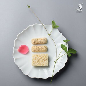 大魚陶瓷茶托 創意春蘭花干泡盤 甜白釉功夫茶具點心碟中式小果盤1入