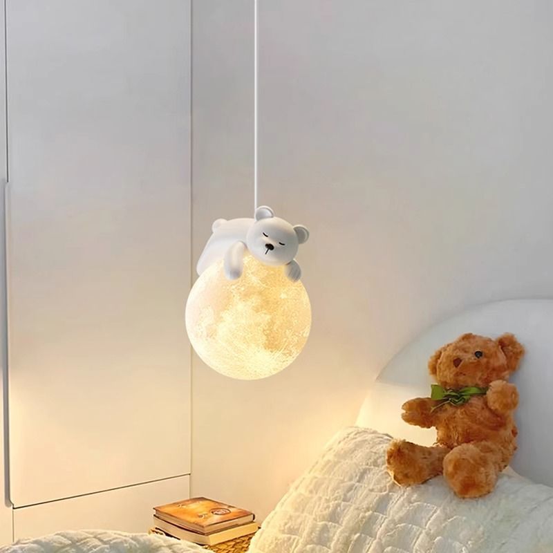 單頭餐廳吊燈 奶油風兒童房床頭吊燈現代創意簡約過道陽臺吊線臥室走廊過道燈