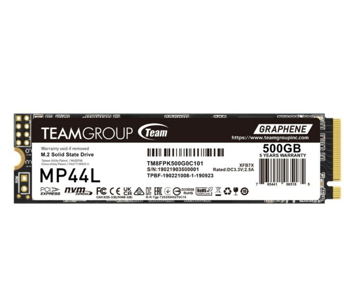 TEAM 十銓 MP44L 500G M.2 Gen4 SSD固態硬碟 SSD