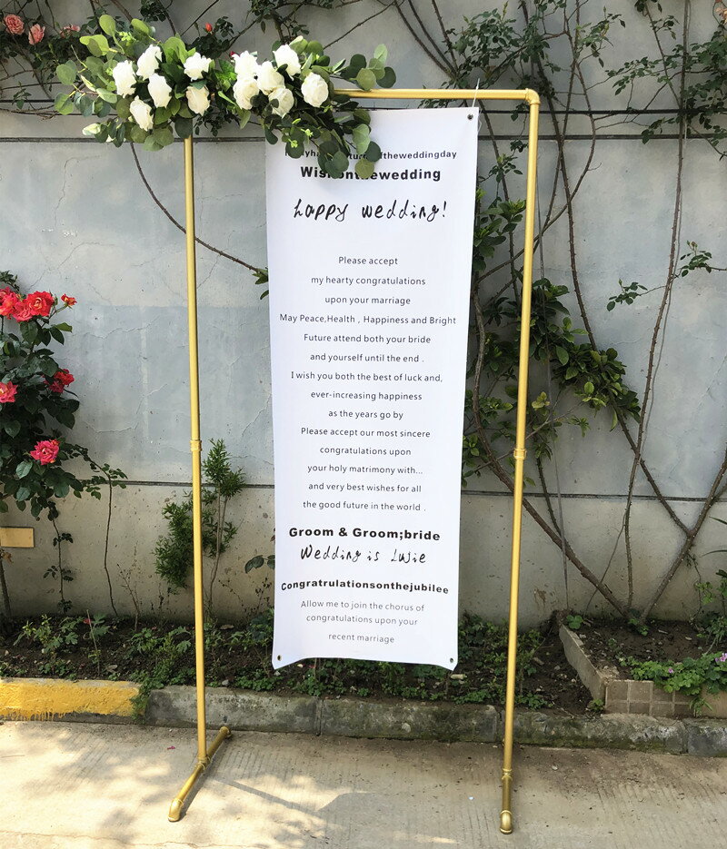 旅拍外景婚紗攝影組合拍照道具金色花架白色折疊桌椅仿真蛋糕擺件 3