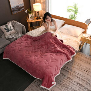 加厚雙層夾棉法蘭絨毛毯牛奶絨珊瑚絨毯子床蓋被子床褥子蓋毯床墊