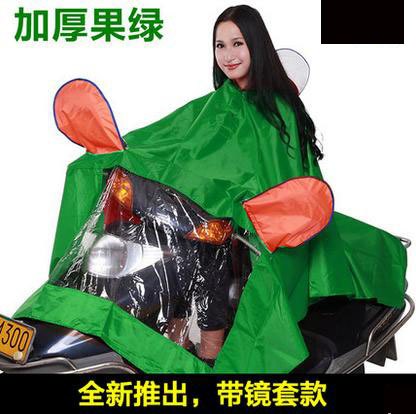【雨衣-加厚款帶鏡套-單人-牛津布-1件/組】摩托車雨衣電動車雨衣成人加大加厚雨披男女士單人-726003