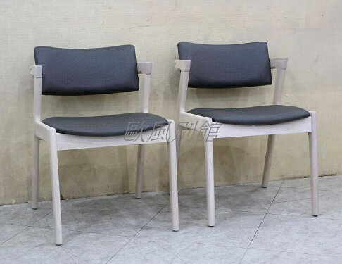 【歐風別館】堤達洗白色實木貓抓皮面扶手餐椅【宮崎椅】 0