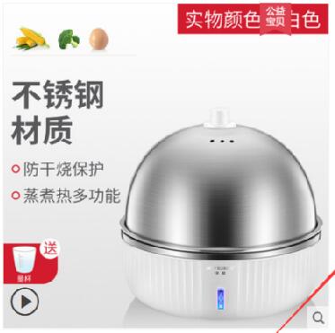 台灣現貨 110V—半球不鏽鋼煮蛋器 定時自動斷電 宿舍家用蒸蛋器 早餐機