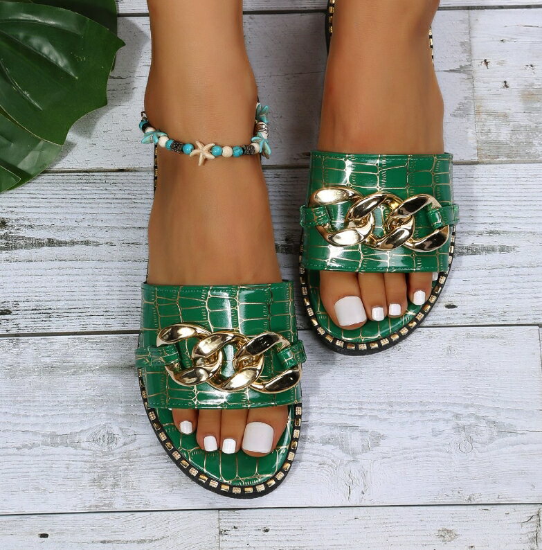 36-43 女鞋 加大尺碼拖鞋 平底涼鞋 平底拖鞋 平底鞋 小香風 大碼拖鞋 櫻桃嚴選 5