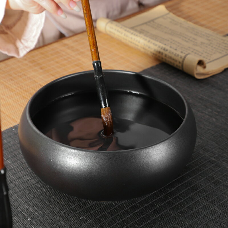 陶瓷茶洗茶具配件大號特大筆洗茶洗缸功夫茶道茶洗水盂洗茶杯盆 3