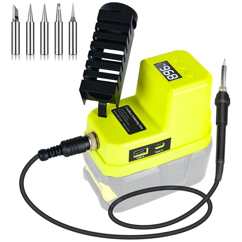 適用利優比Ryobi攜式電烙鐵焊臺USB Type-C低壓保護利優比18V電池