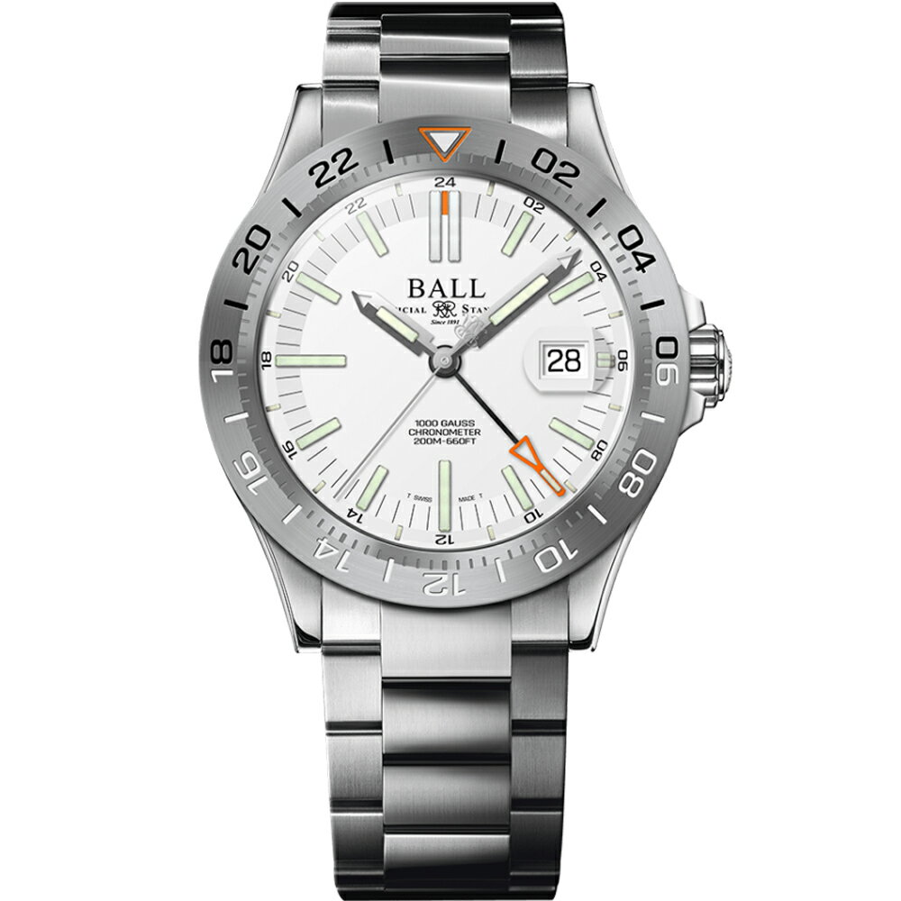 BALL 波爾錶 Engineer III Outlier 工程師GMT士天文臺認證機械錶(DG9000B-S1C-WH)-40mm-白麵鋼帶【刷卡回饋 分期0利率】【APP下單點數13倍送】