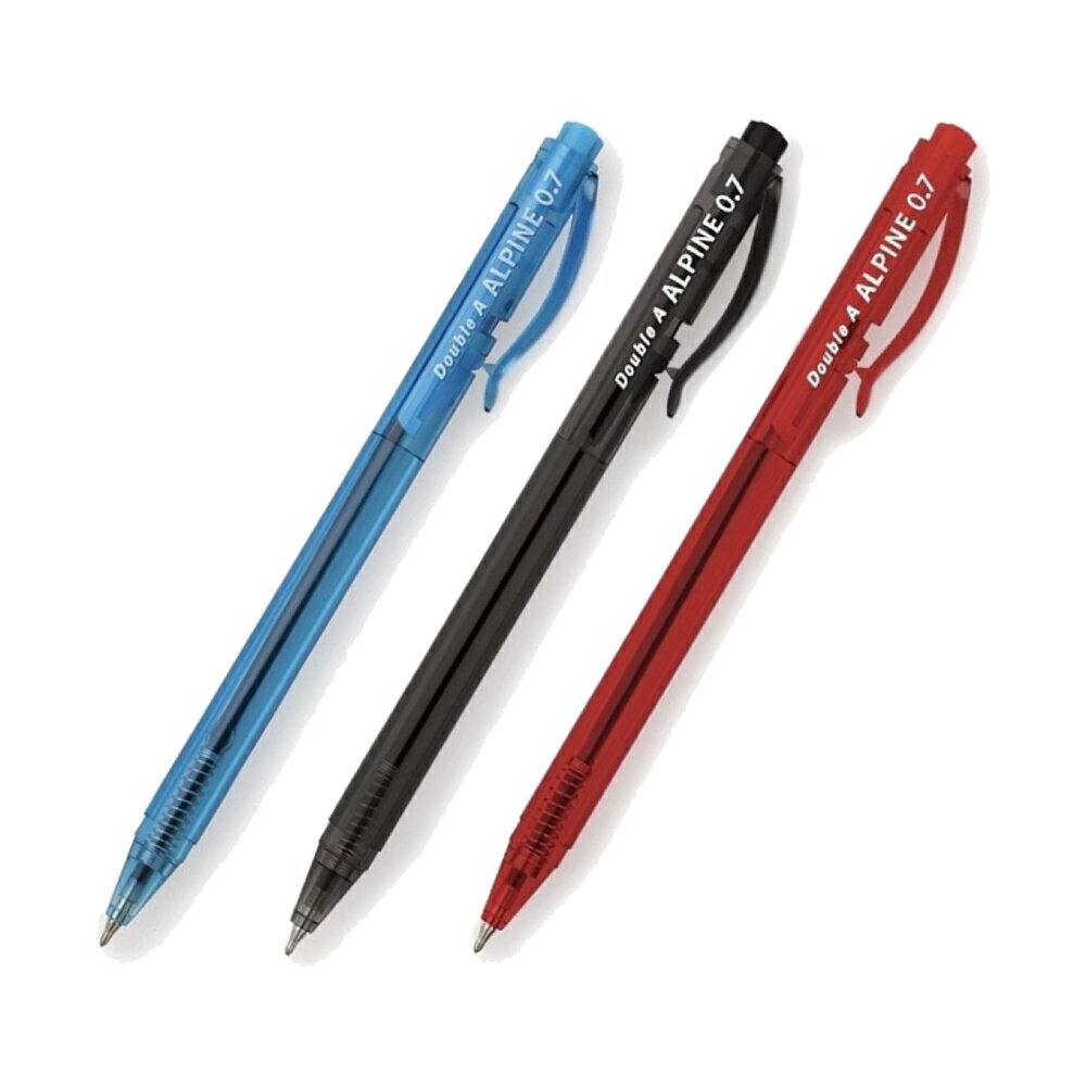 【史代新文具】Double A Alpine 0.7mm 按壓式原子筆 (12支/盒)