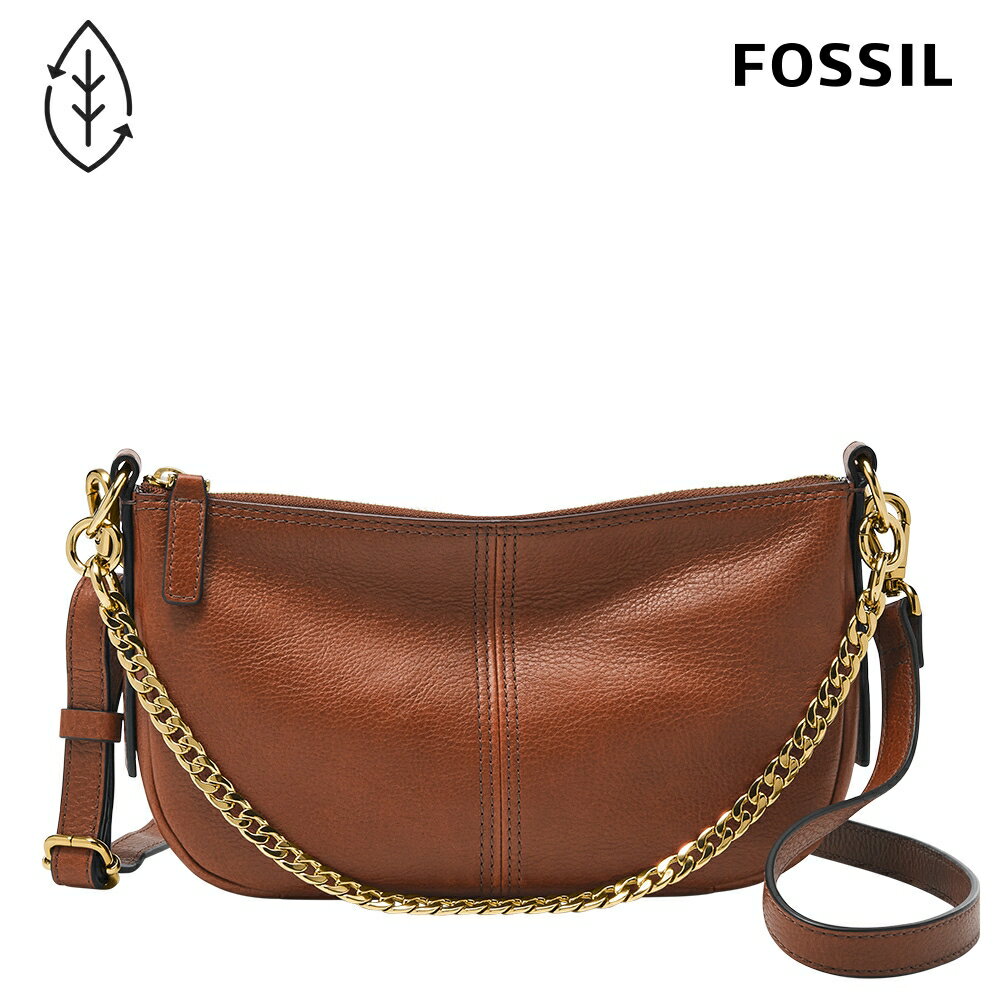 送禮首選★FOSSIL Jolie 真皮法棍包-咖啡色 ZB1877200【美國時尚品牌】 附防塵袋+提袋【全館滿額折價★FOSSIL全系列包夾送美妝蛋】