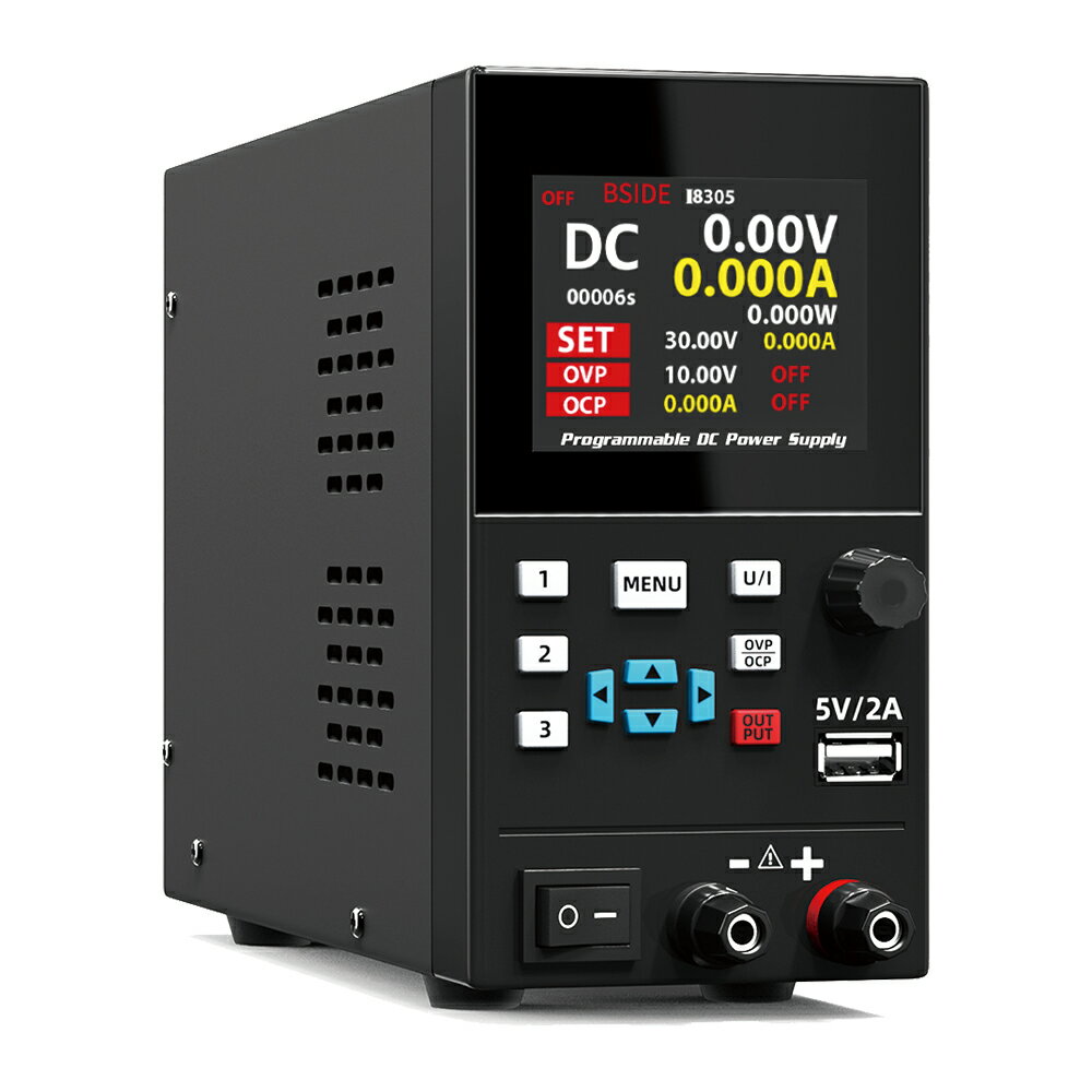 BSIDE 可調式 直流電源供應器 I8系列 高精度4位顯示110V-220V 支援USB 彩色螢幕