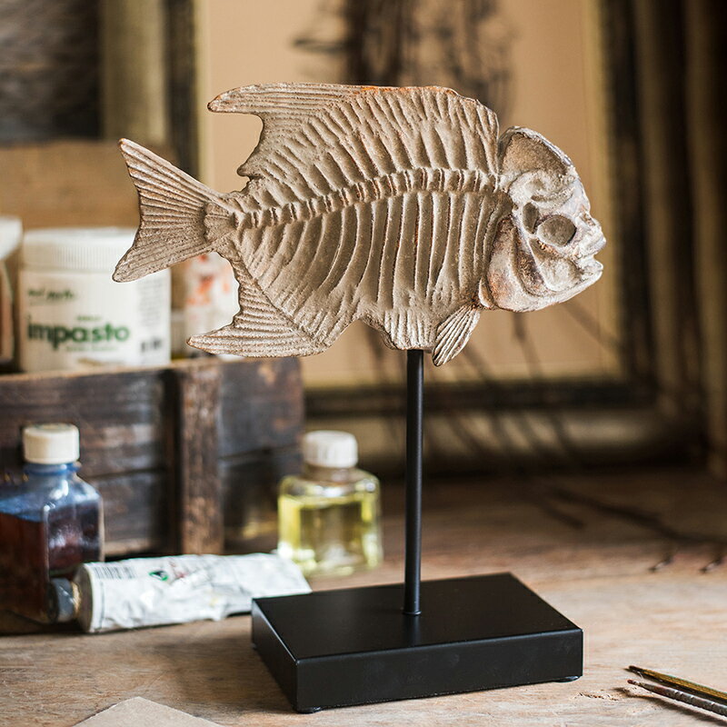 掬涵 史前化石系列 魚骨藝術裝飾擺件 復古文藝另類重口味陳列
