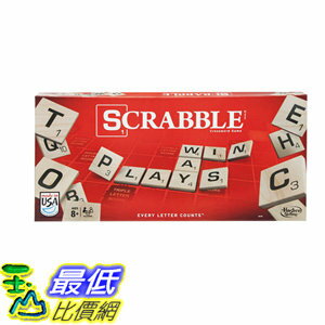 [106美國直購] 拼字遊戲 Hasbro Scrabble Crossword Game