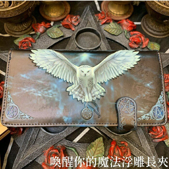 喚醒你的魔法浮雕長夾/皮夾 ~Anne Stoke官方授權 貓頭鷹 錢包 聖哲曼