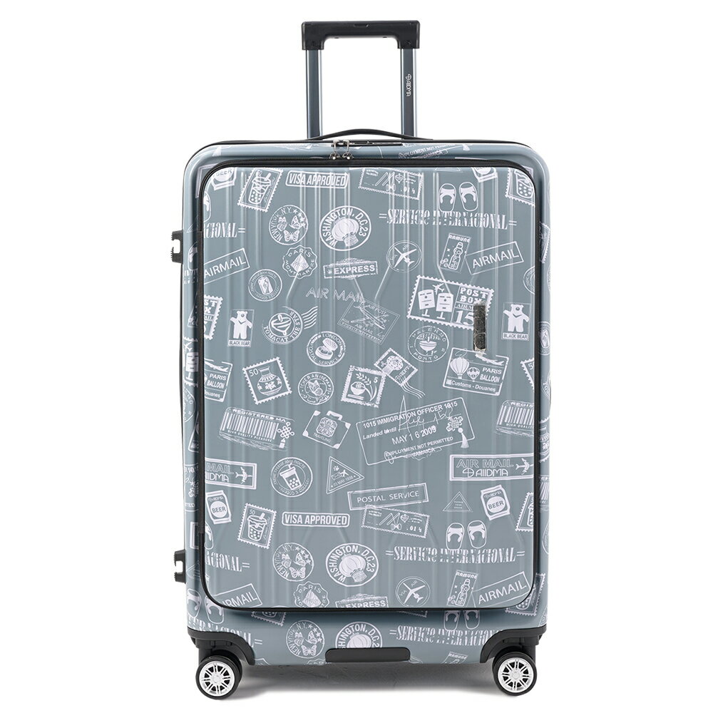 【Alldma鷗德馬】29吋台味郵戳雙開箱、防爆拉鏈、避震雙排輪、TSA海關鎖、鋁合金拉桿、可加大 美的三次方 0