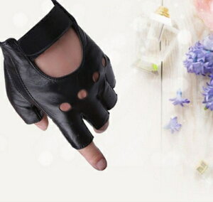 真皮手套半指手套-羊皮運動健身街舞霹靂舞男女時尚配件72g11【獨家進口】【米蘭精品】
