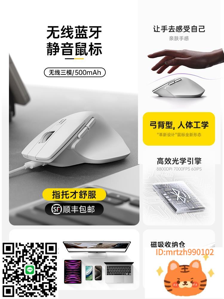 【美國W&P】鼠標靜音人體工學辦公適用蘋果電腦Macbook滑鼠-莉子百貨