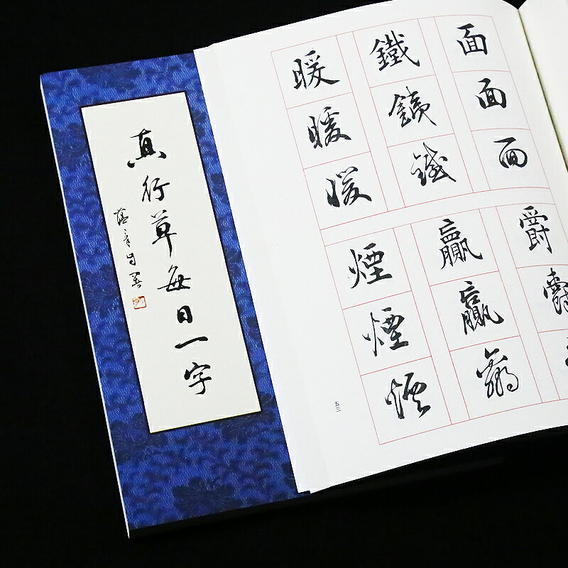 田蘊章每日一字字帖 真行草每日一字 楷書毛筆書法教程 書法毛筆字帖 田楷千字文楷書行書草書入門 文房四寶 4