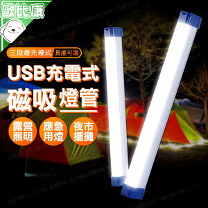 【磁吸式燈】USB充電磁吸日光燈 磁吸式燈 LED燈 露營照明 應急照明 露營燈 工作燈 照明燈 停電