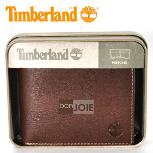 ::bonJOIE:: 美國進口 新款 Timberland 紙盒裝上翻式透明窗皮夾 (咖啡色)(附原廠盒裝) 三折式 短夾 實物拍攝