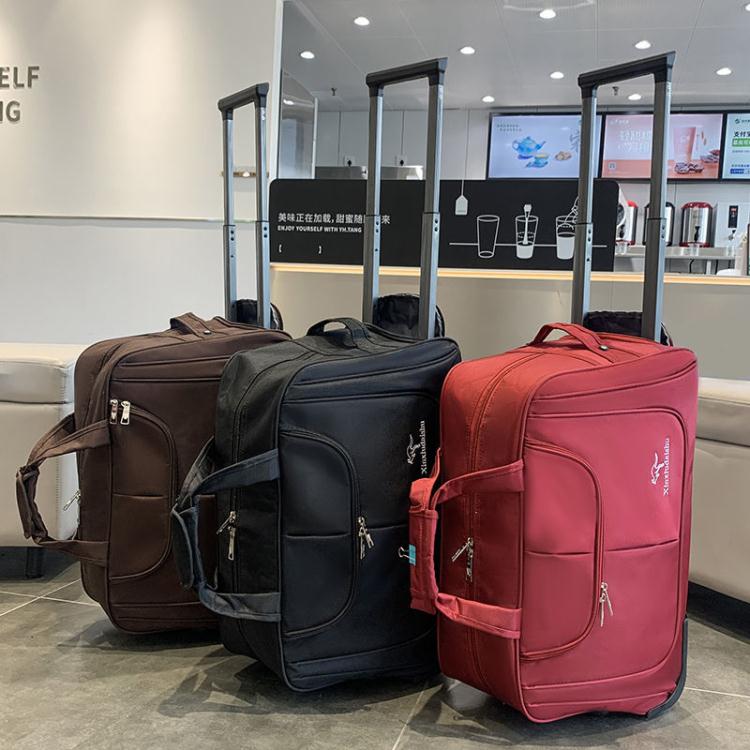拉桿包大容量男女手提旅行包防水牛津布學生住宿可收納折疊行李包