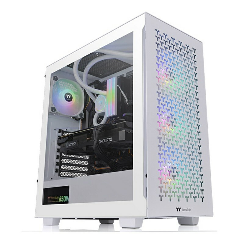【獨家！另享10%回饋】曜越 V350 TG ARGB Air 白(內附顯示卡轉向支架)/CA-1S3-00M6WN-03